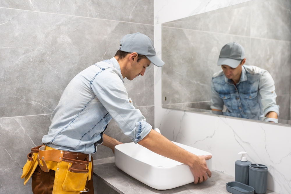 bathroom fixtures and cabinetry